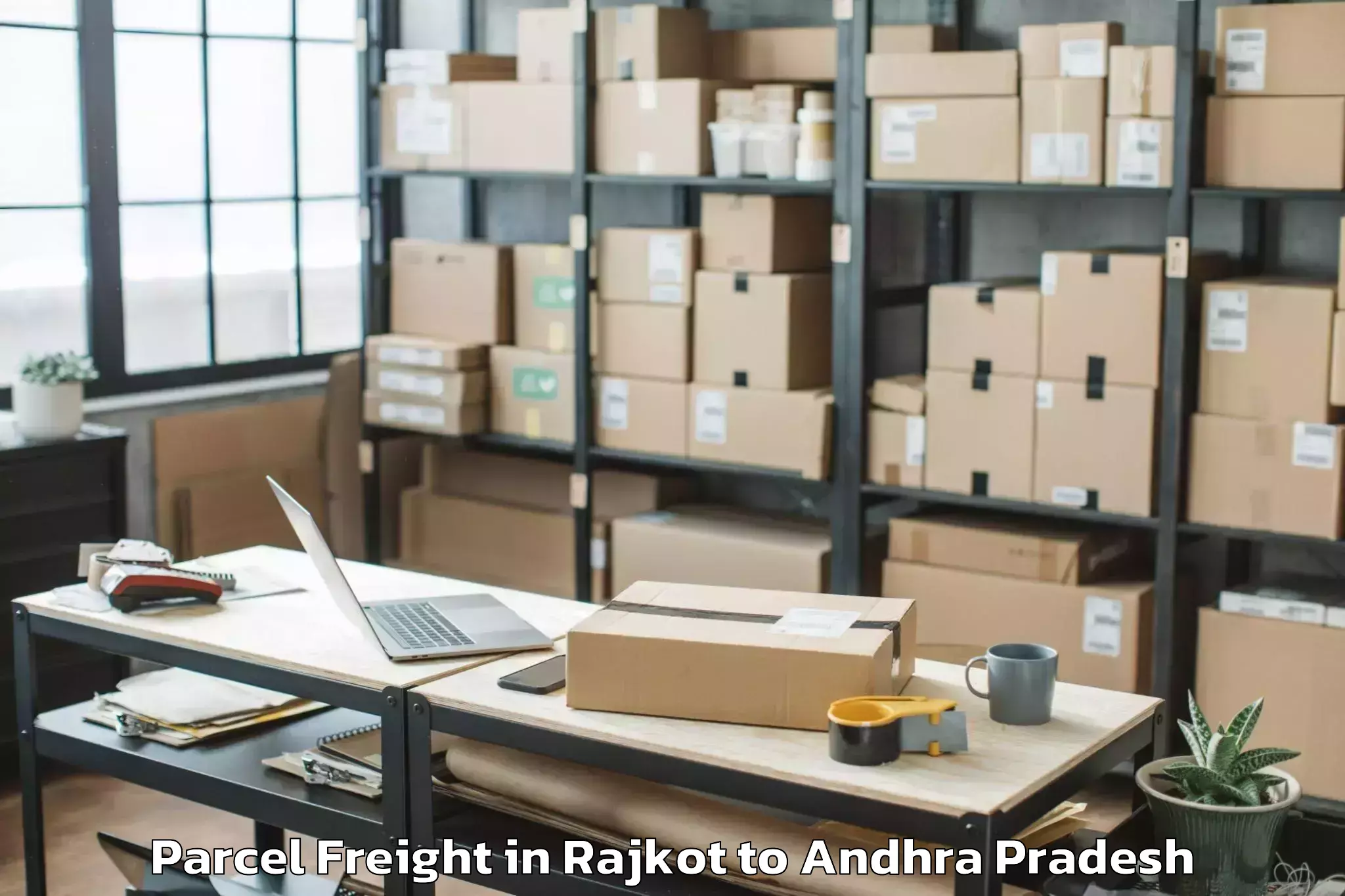 Easy Rajkot to Koruprolu Parcel Freight Booking